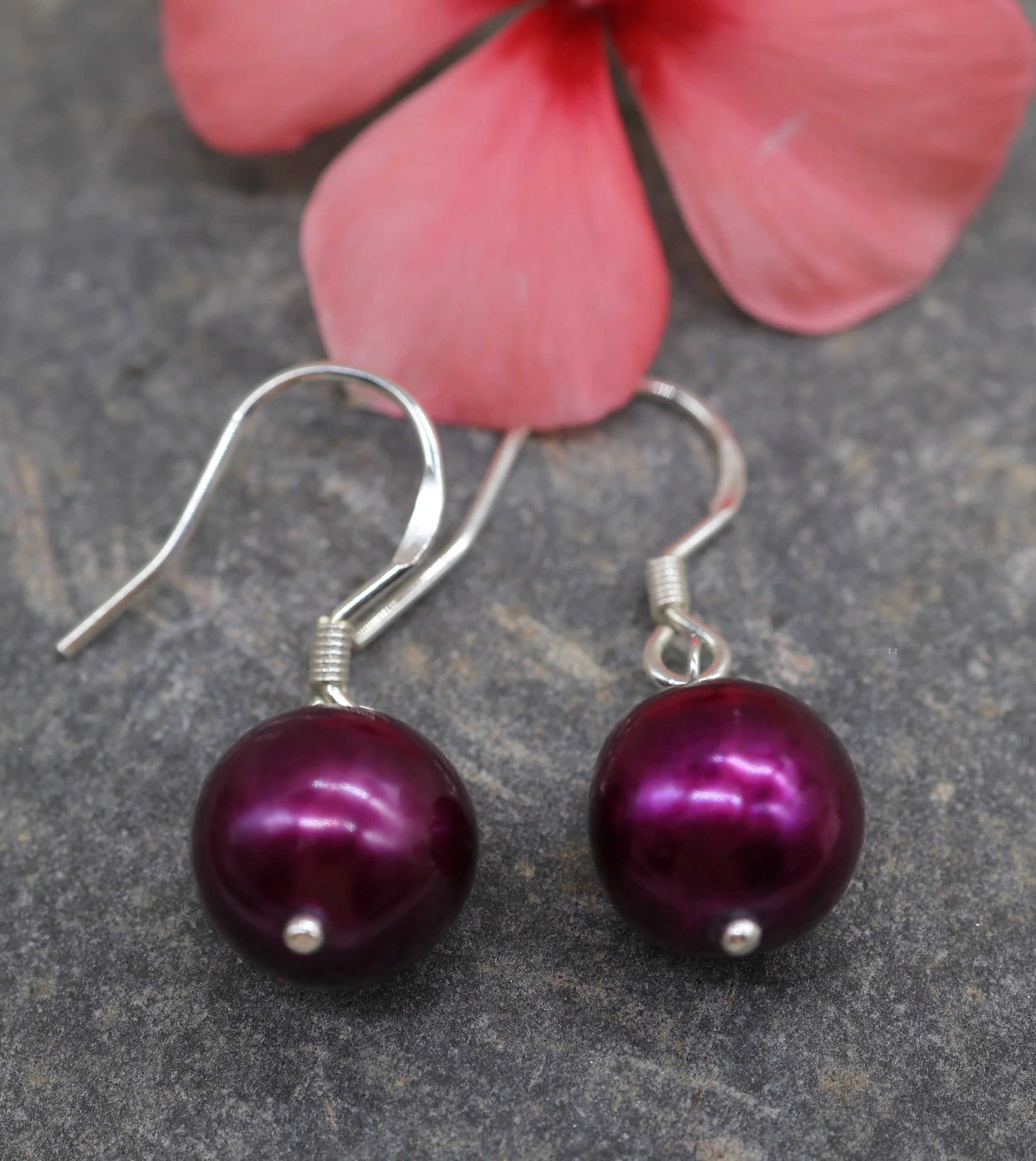 Wine Me Pearl Earrings