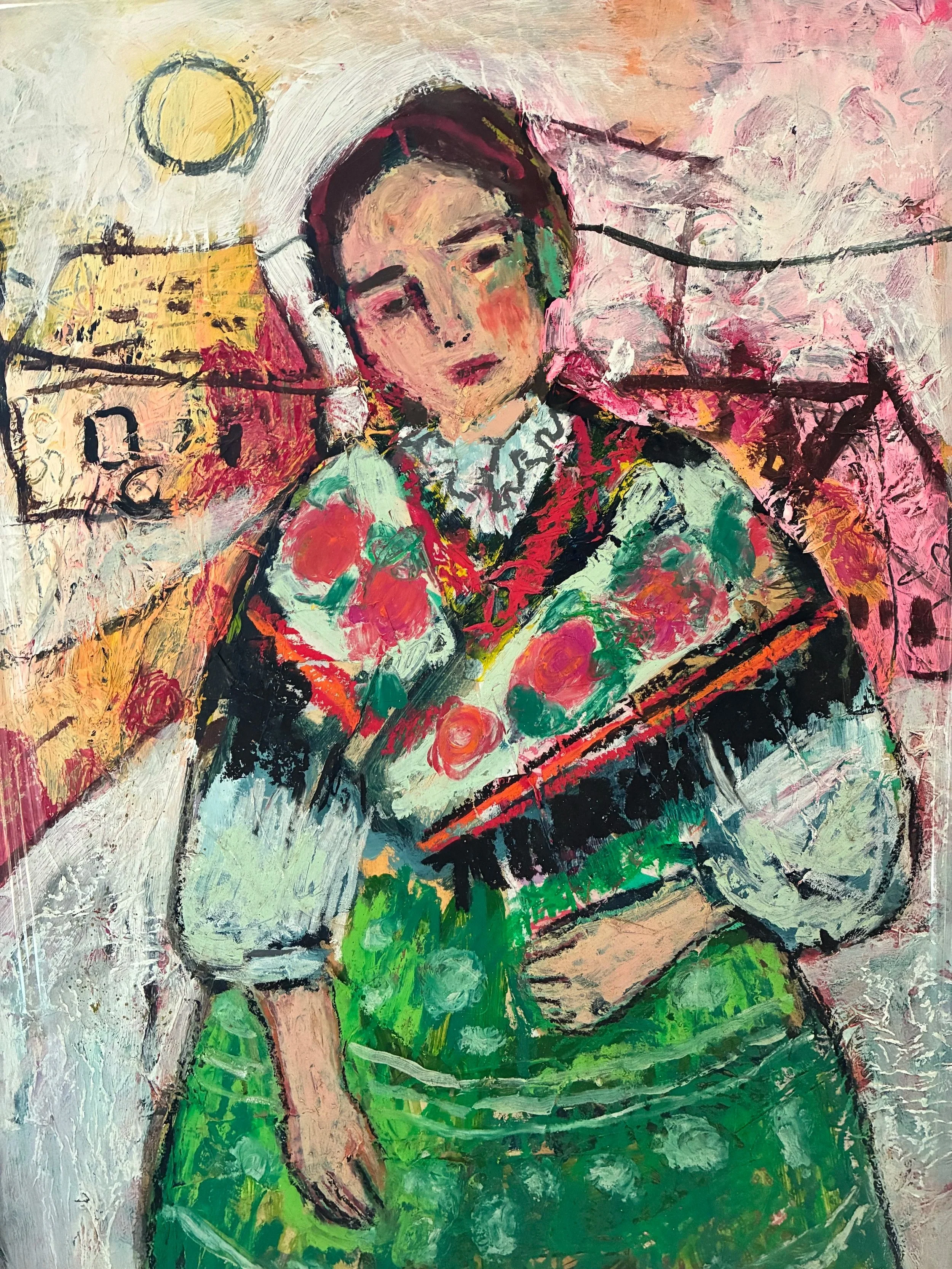 Once Upon a Time in Hungary 
2024
Mixed media on board
51 x 66 cm, framed
$360