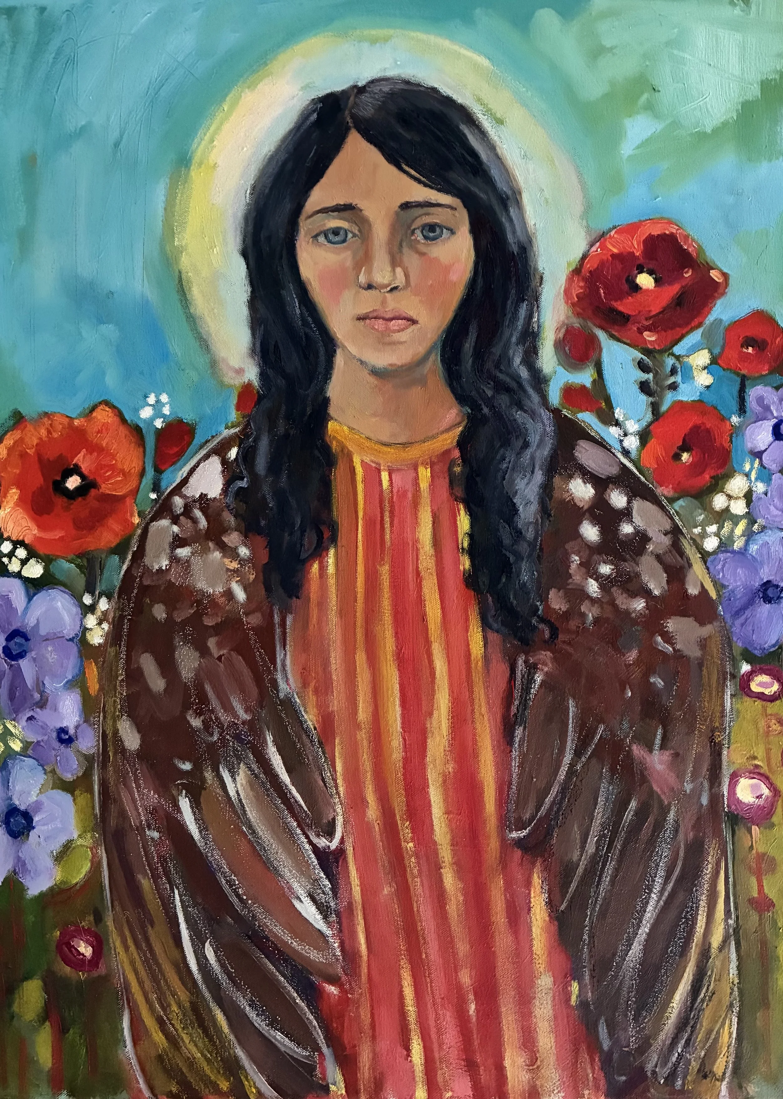 Mystic With Feathers and Flowers Print