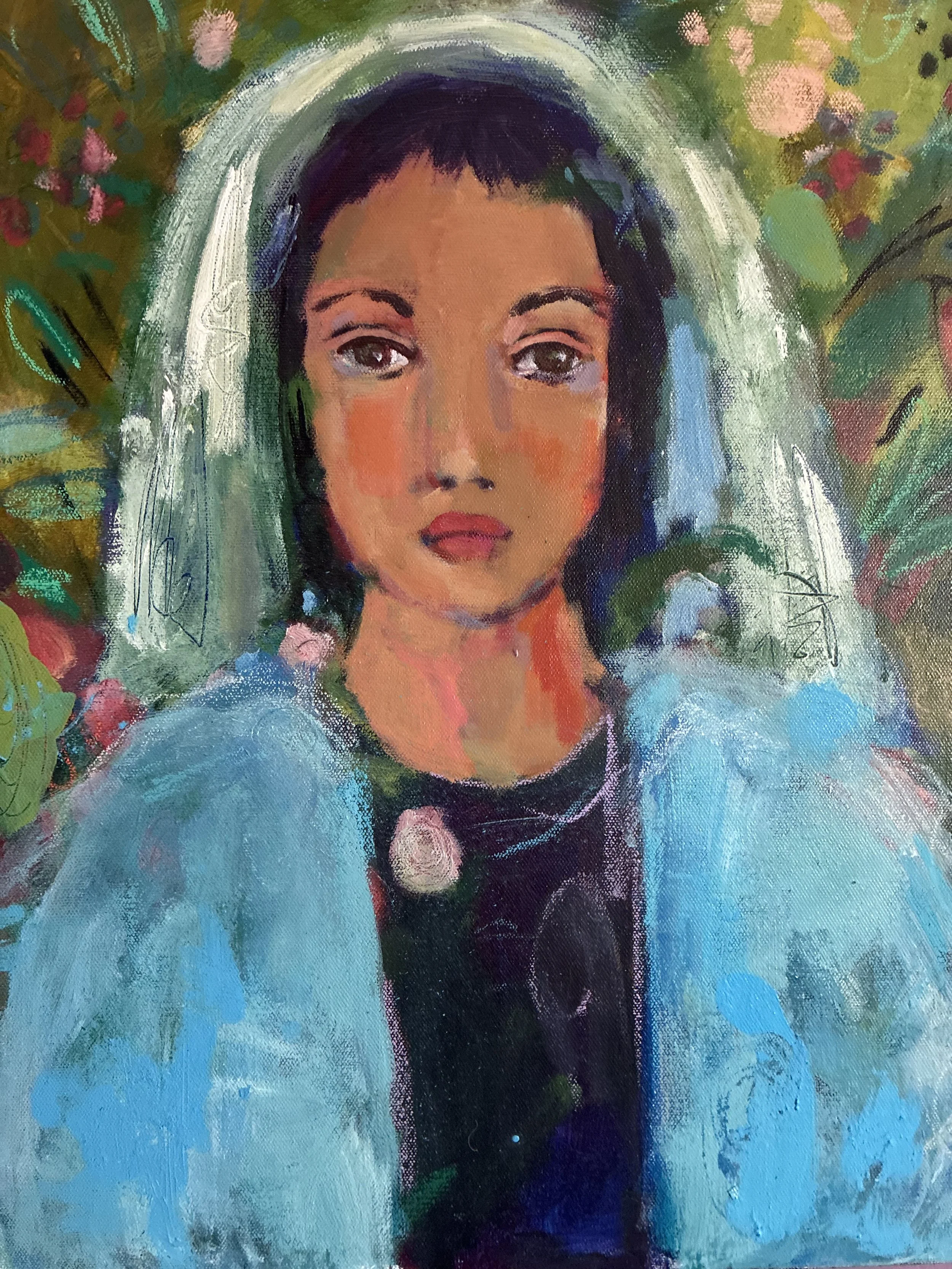 Portrait of Mary
2025
acrylic on canvas, 40 x 60 cm
$240