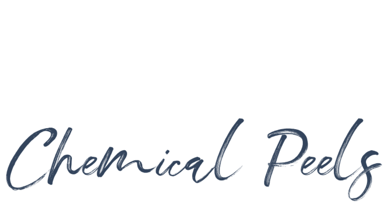 quote with the words 'Chemical Peels' in handwritten font.