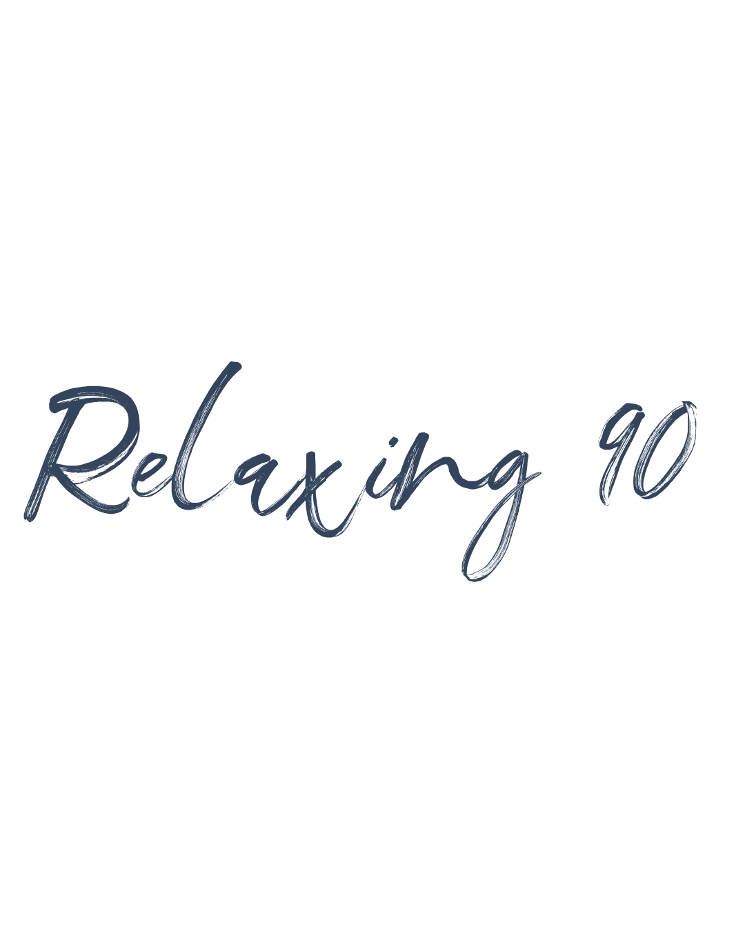 The words "Relaxing 10" written in a stylish, cursive font on a white background.
