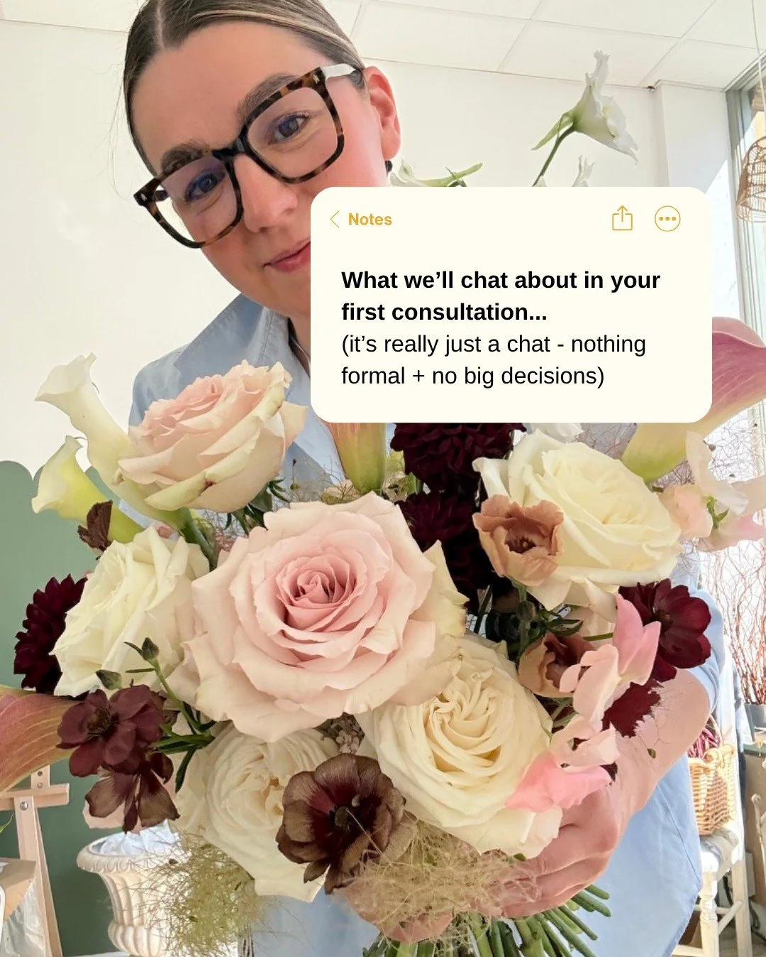 ask any of my clients - one of the first things I do is set the scene >>>
an informal chat to get to know each other and for me to learn about your plans and ideas. 

my number one rule is about you trusting and working with people you get a