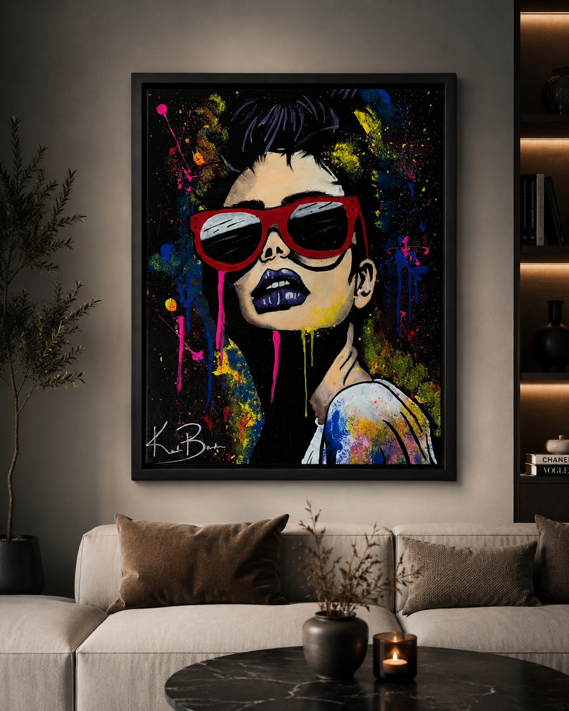 "Glamour Gaze"

--16" x 20" --Acrylic on Canvas--
Original is not Available-