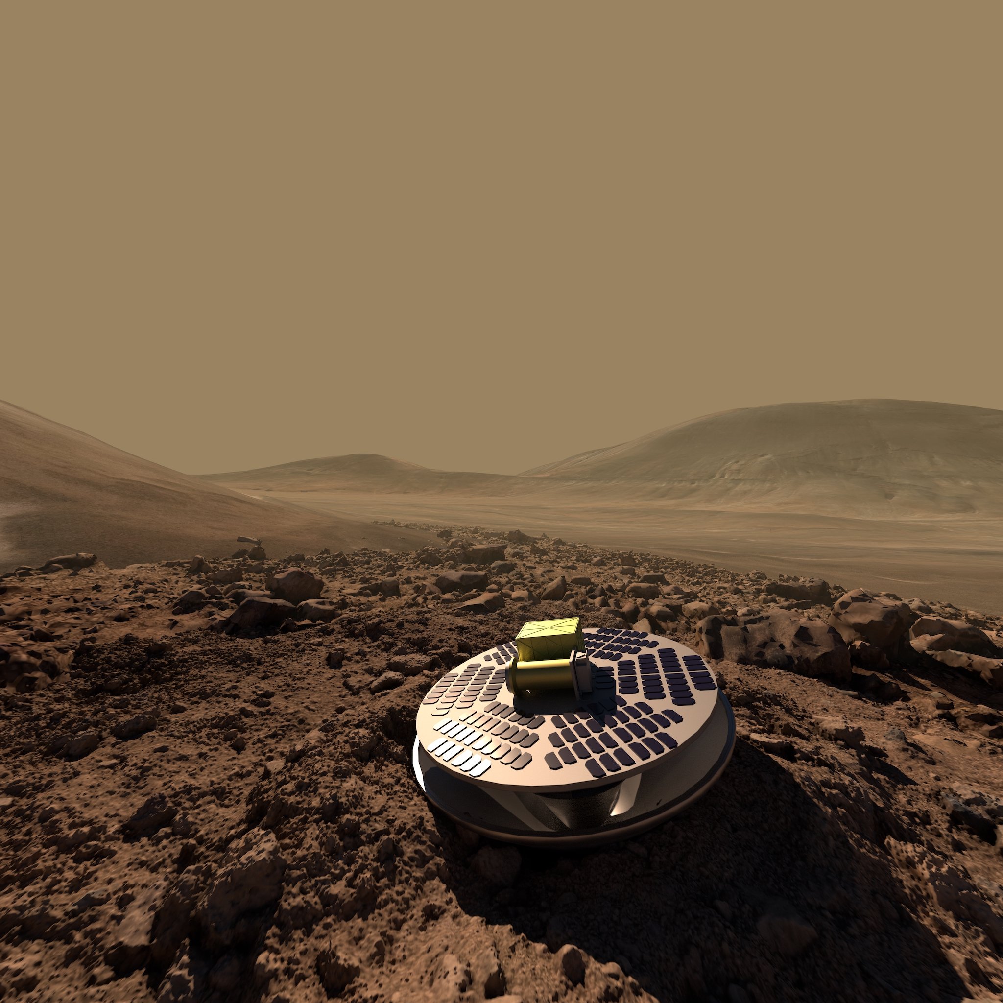 NASA devises numerous plans for how to get instruments to the martian surface. One of those is the Small High Impact Energy Landing Device (SHIELD) concept, which would provide a relatively inexpensive way to deliver rugged technology that can surviv