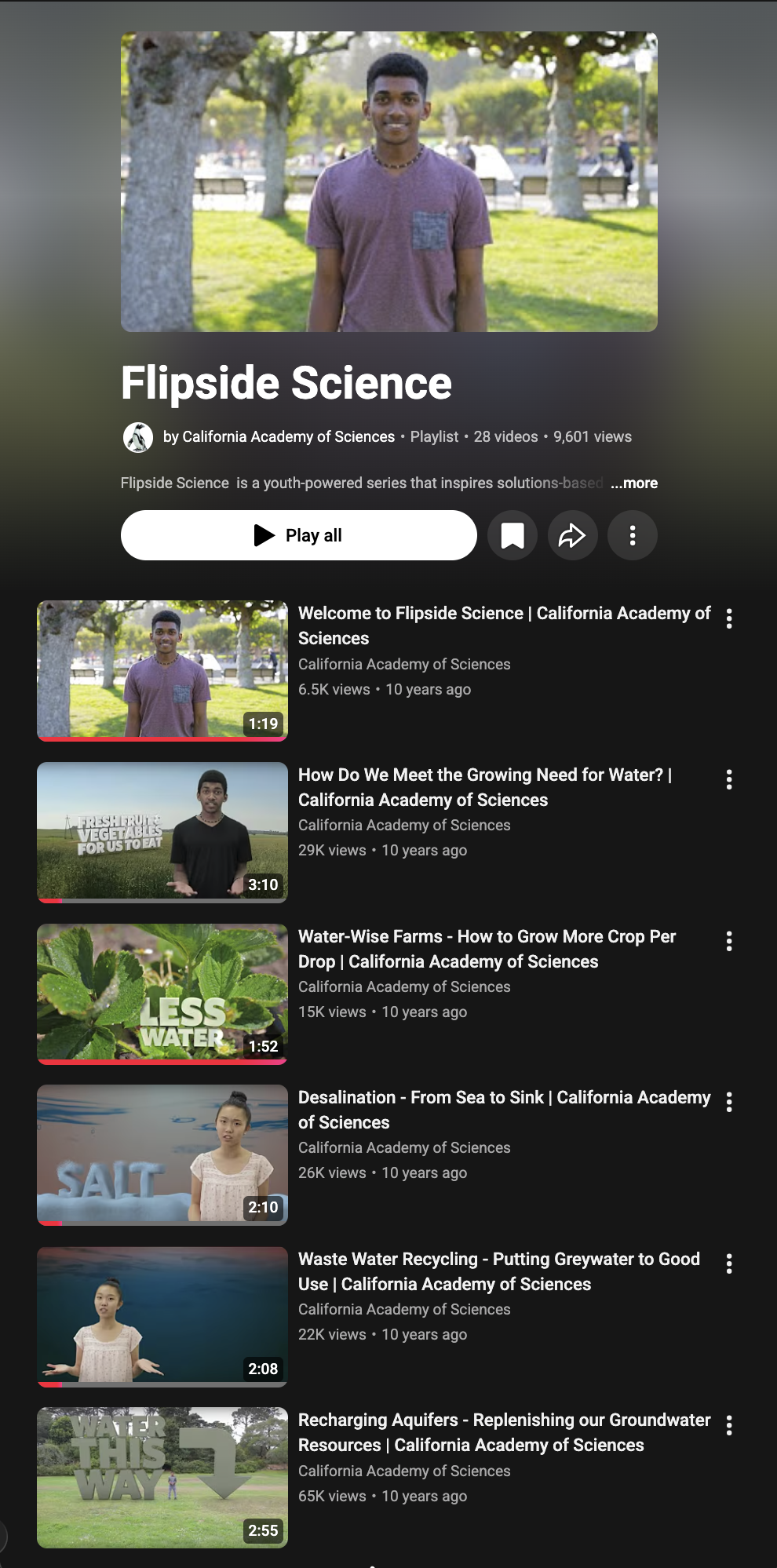 Flipside Science YouTube Playlist