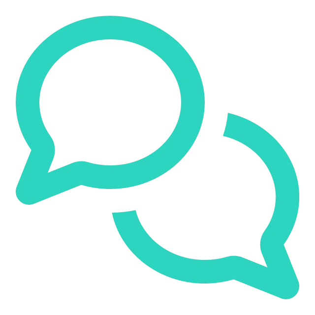 Icon representing integrated language learning, where speaking, listening, reading and writing are developed together through authentic conversations and real-world contexts.