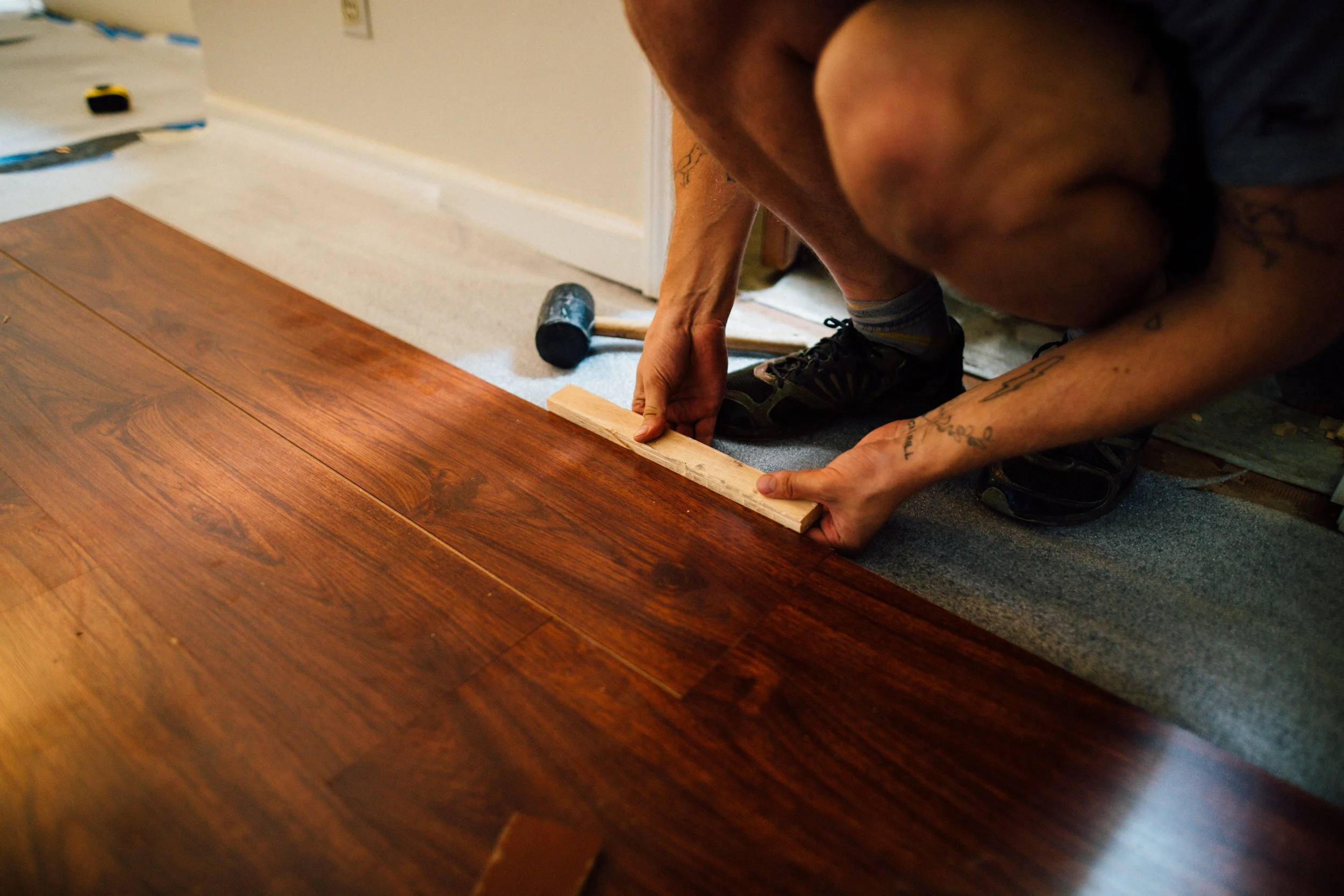 Hardwood flooring installed in a Salt Lake City home