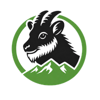 山と山羊のロゴ。
