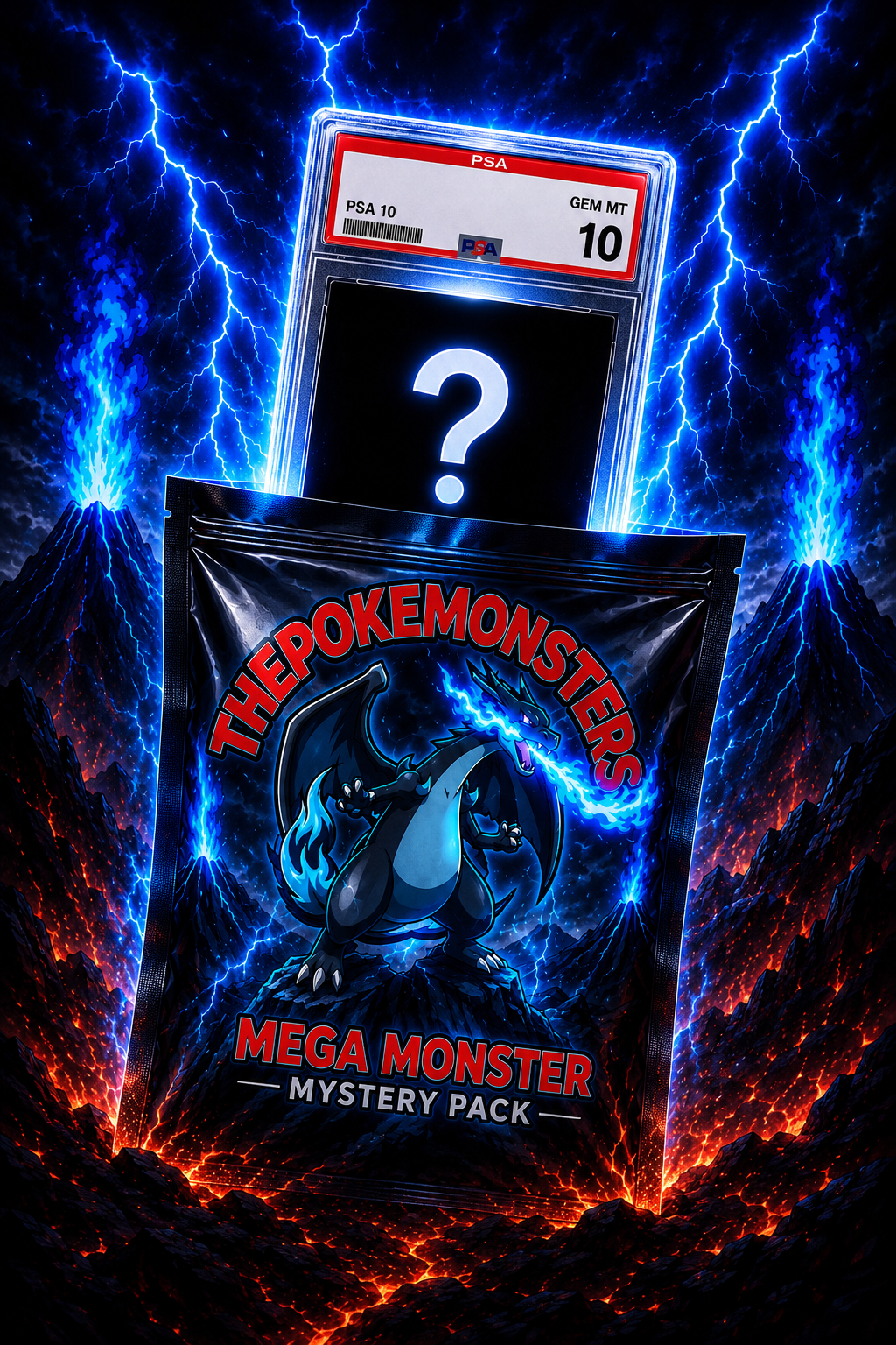 Mega Monster Mystery PSA Graded Card (150 Entries)