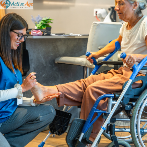 Physiotherapy at home after being discharged from the hospital
