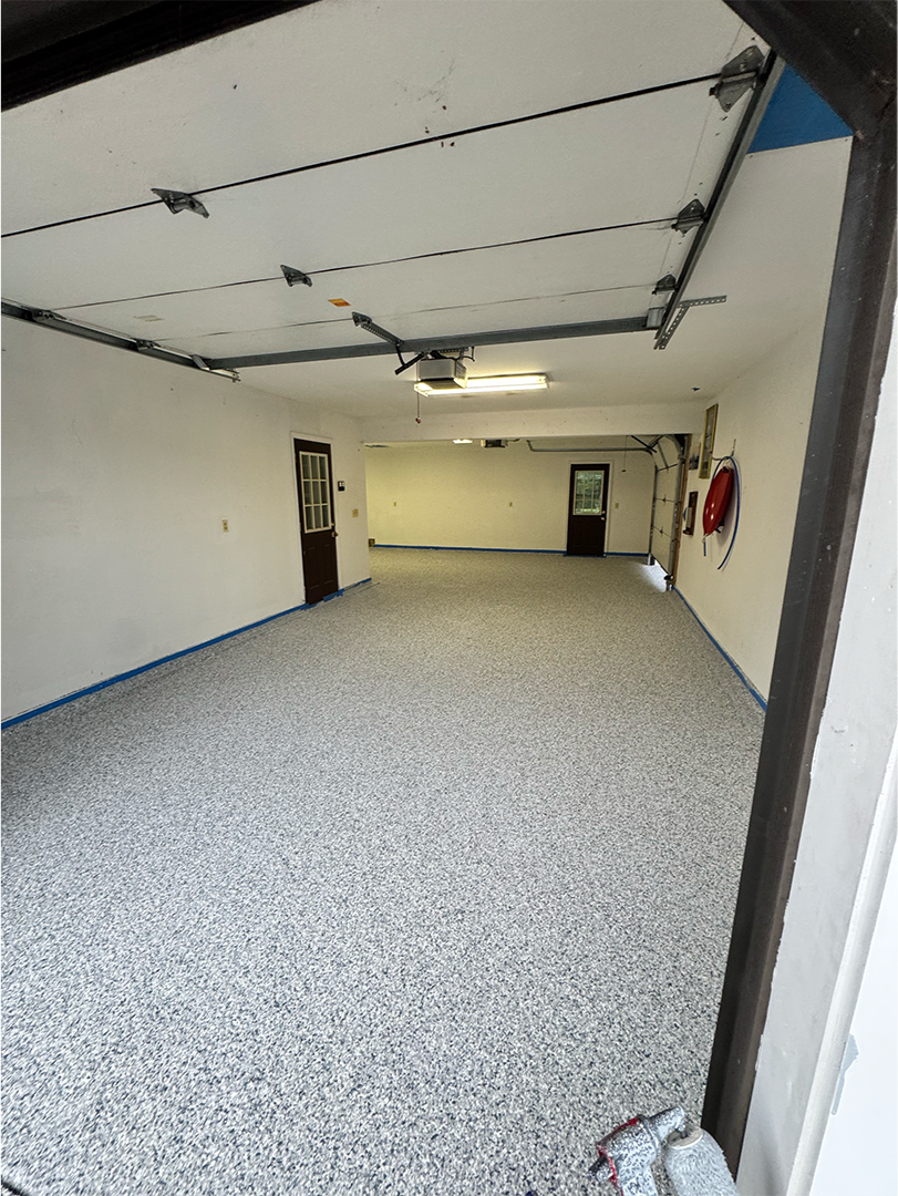 Epoxy Flake system in la fox illinois polyaspartic epoxy metallic epoxy floor epoxy in chicago polyaspartic in chicago
