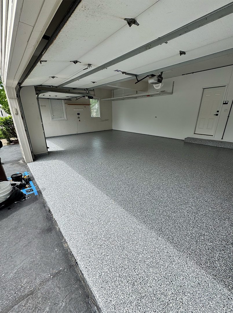 Epoxy Flake system in la fox illinois polyaspartic epoxy metallic epoxy floor epoxy in chicago polyaspartic in chicago