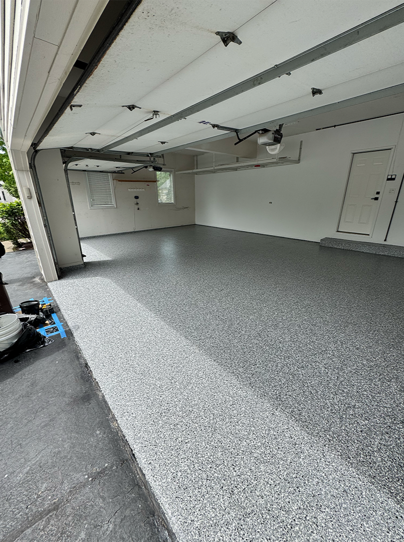 Epoxy Flake system in la fox illinois polyaspartic epoxy metallic epoxy floor epoxy in chicago polyaspartic in chicago
