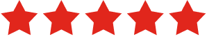 Five red stars aligned horizontally.