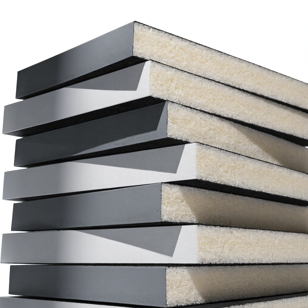 High-density polyurethane PU sandwich panels manufactured by HiCOOL for commercial cold storage warehouse construction in Central Luzon.