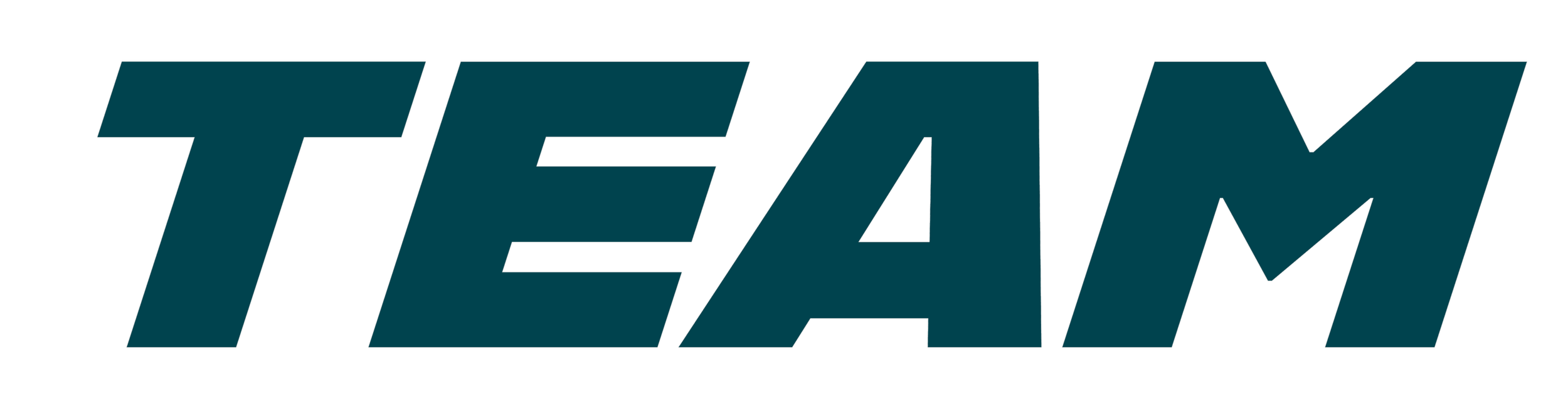 大きなダークグリーンの文字で「TEAM」と書かれている画像