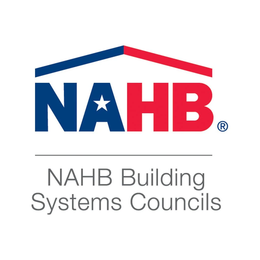 Logo for NAHB Building Systems Councils featuring a house shape with blue and red colors and a star inside the letter A