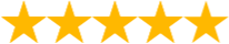 Five gold stars, indicating a five-star rating