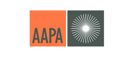 AAPA logo with orange and dark gray colors, featuring the text 'AAPA' and a sunburst design.