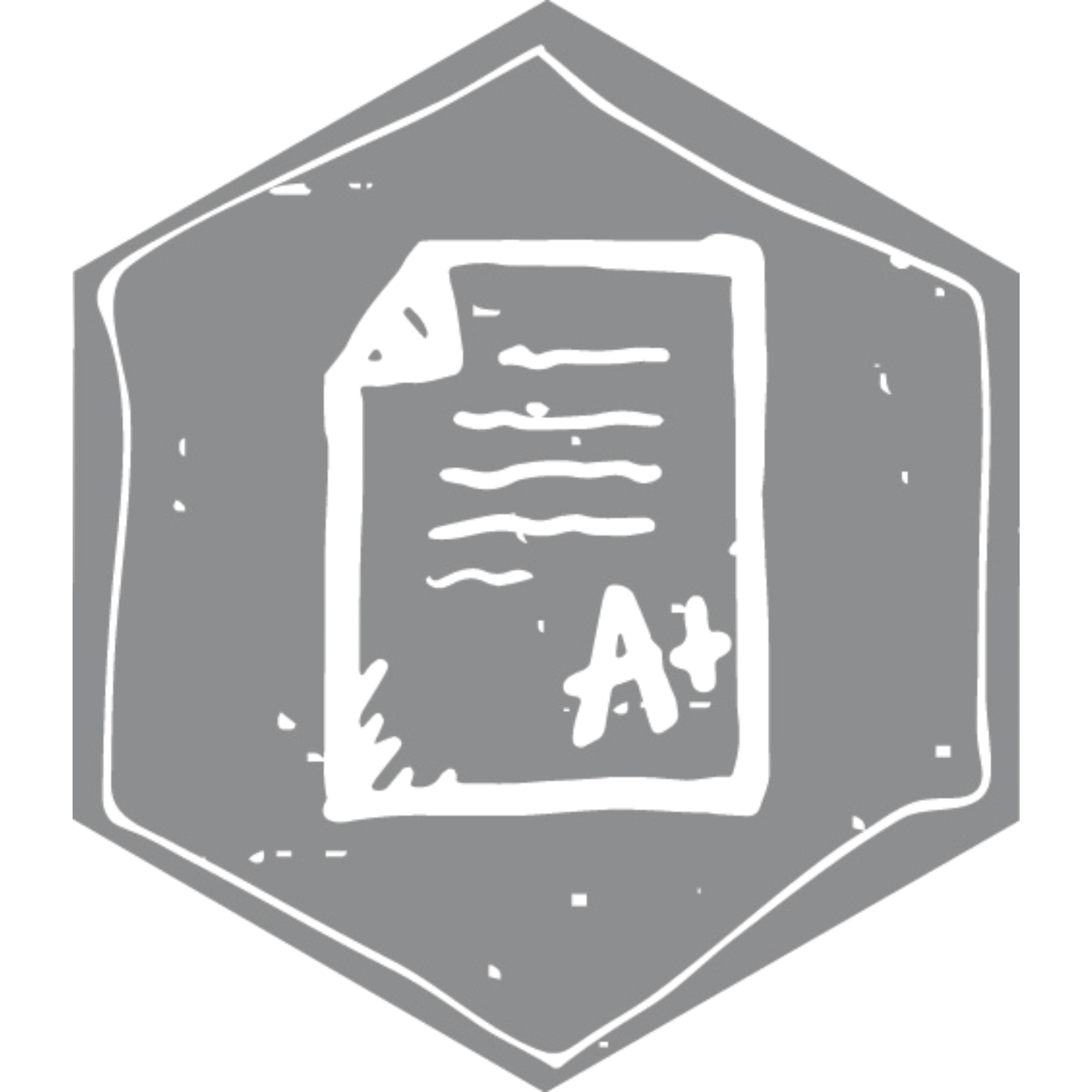 A close-up view of a light gray rectangular object with curvy white lines on it, placed inside a transparent plastic bag. The bag appears to be sealed or closed at the top.