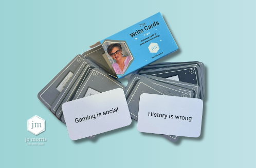 “Gaming is social” Critical Thinking Topic Card surrounded by questions exploring what gaming and social mean and whether online interaction counts as social.