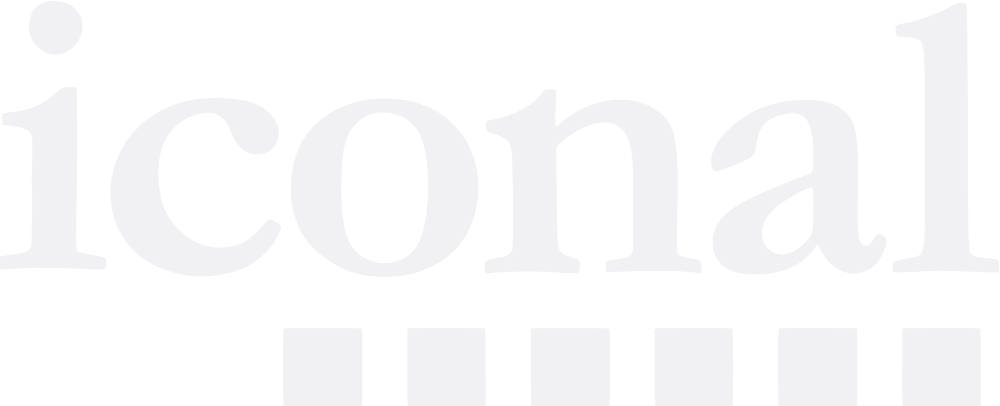 white iconal logo