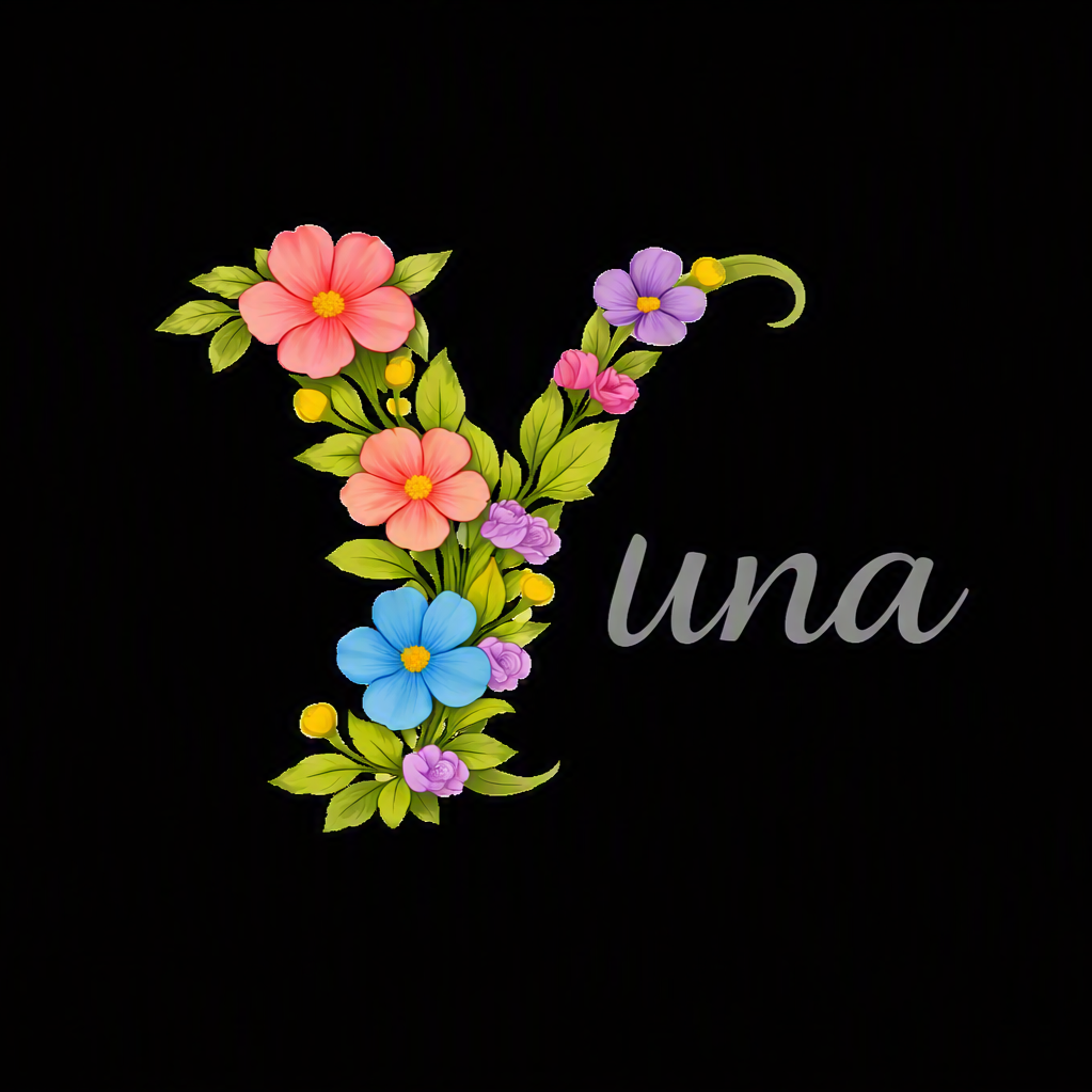 A decorative pattern representing a student's name on a black background.