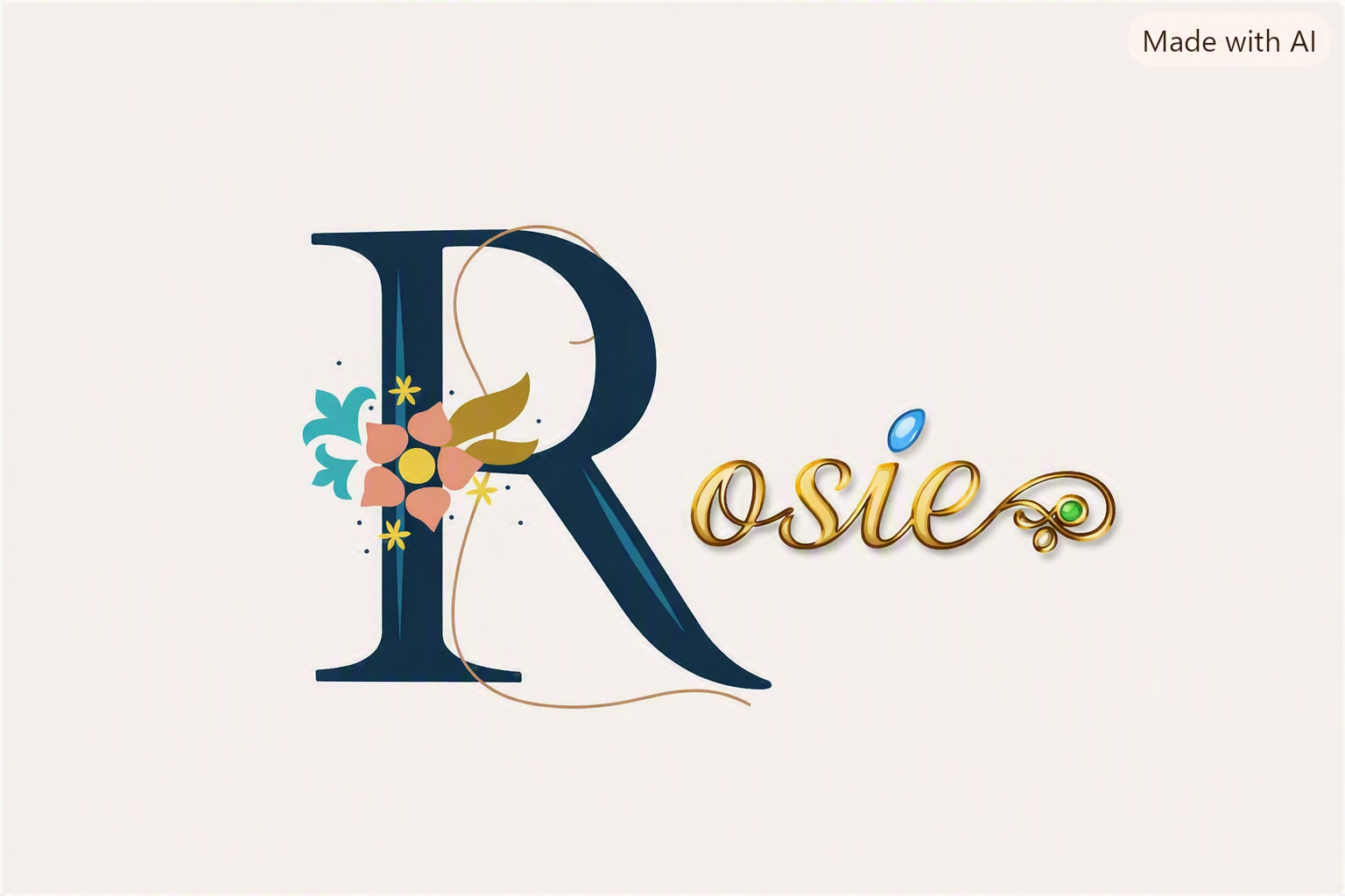 A decorative pattern representing a student's name.