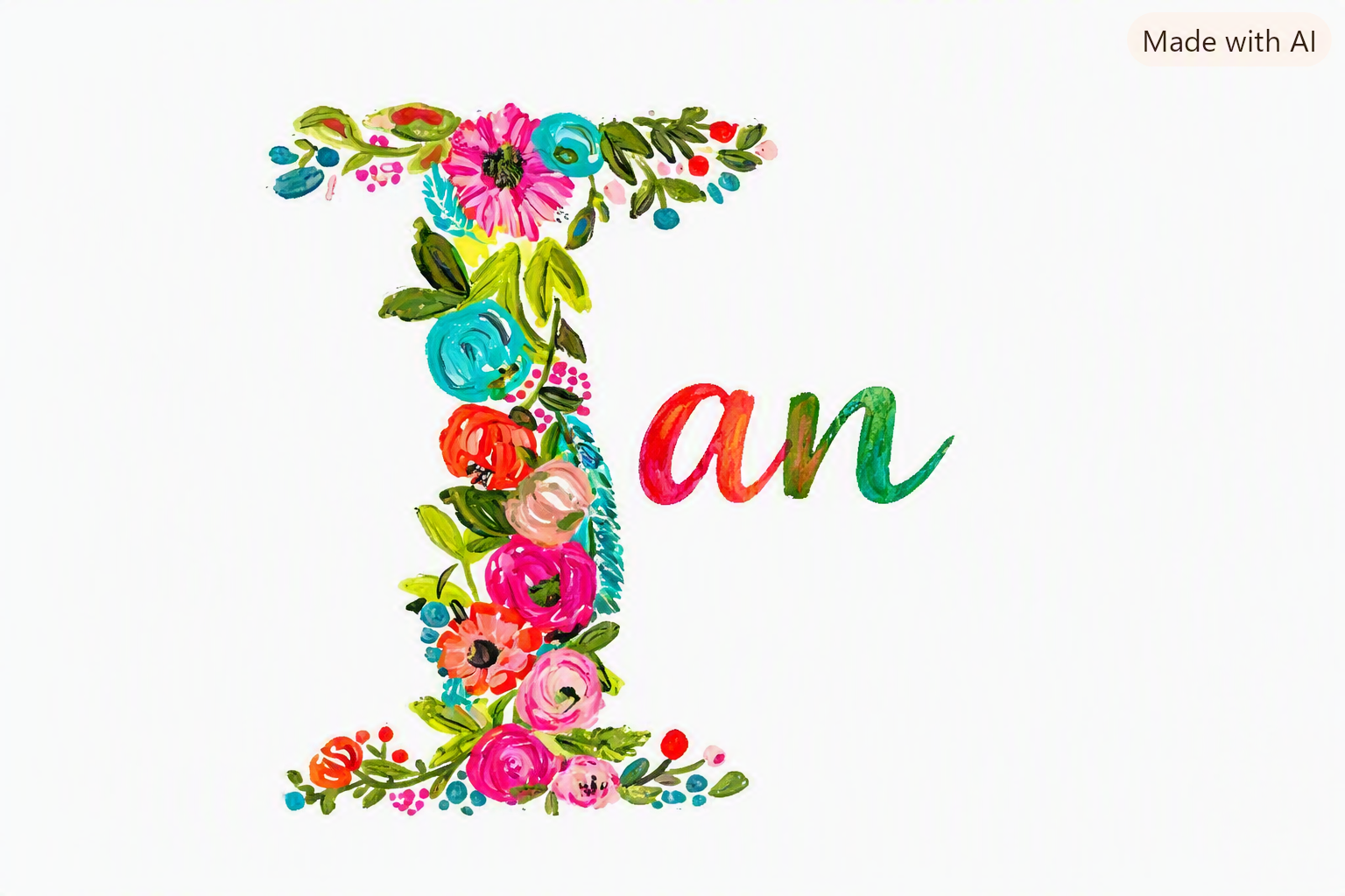A decorative pattern representing a student's name.
