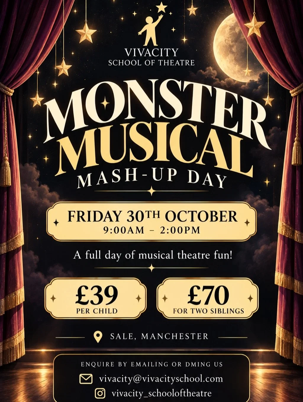 5-16 years ❤️ 
October is going to be a fun one, get in touch today to book your place 👻👻👻