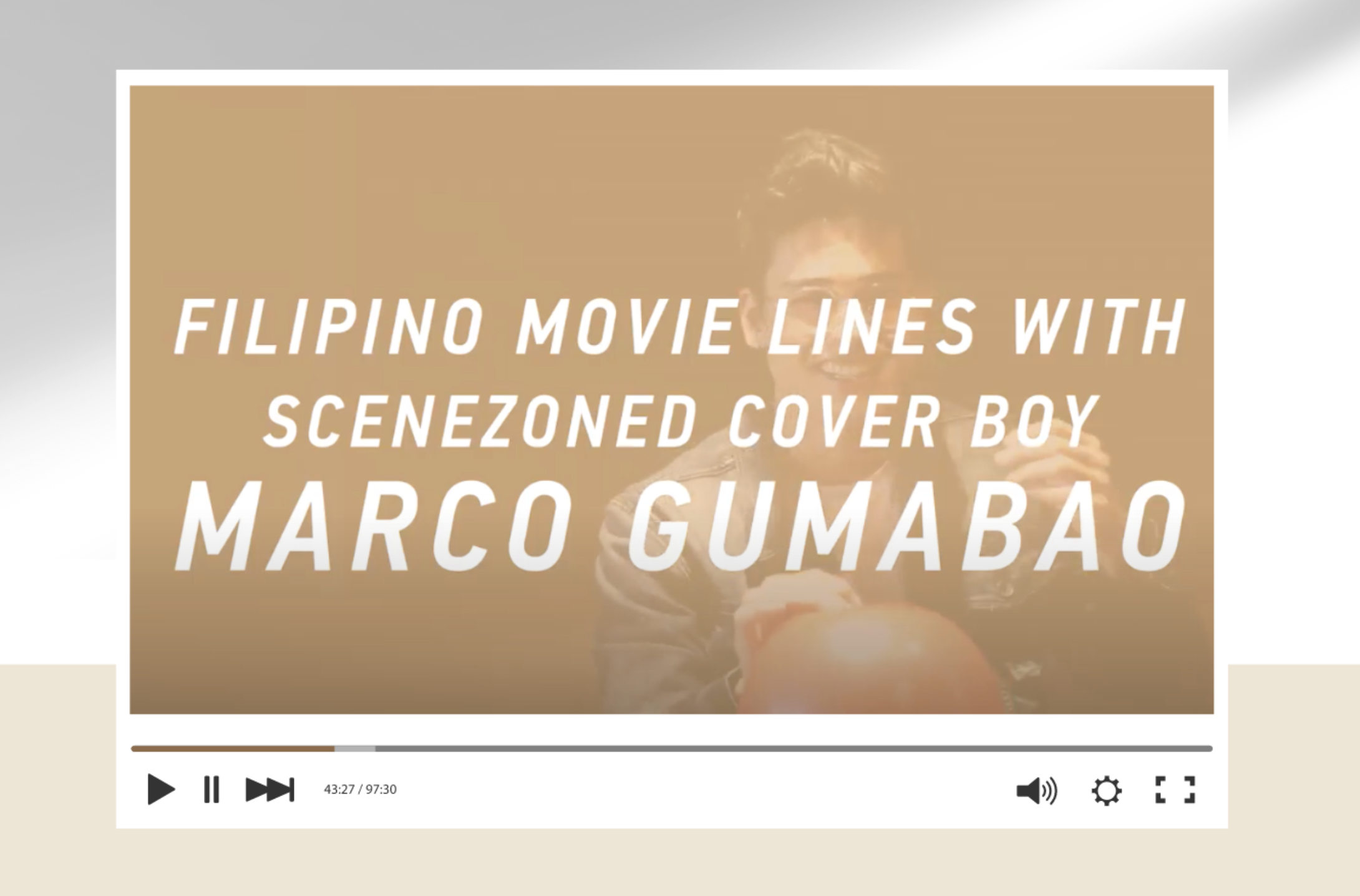 Famous Filipino Lines with Marco Gumabao