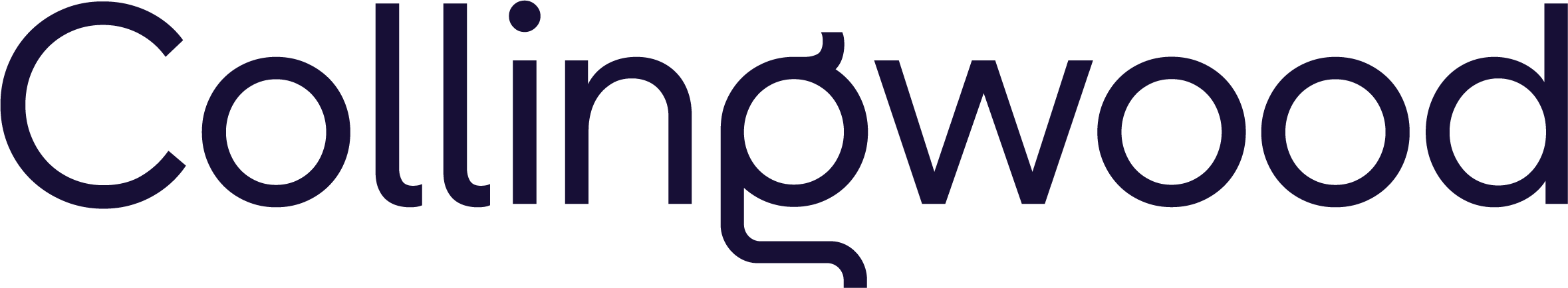 The Collingwood logo with the word 'Collingwood' in large, dark text on a white background.