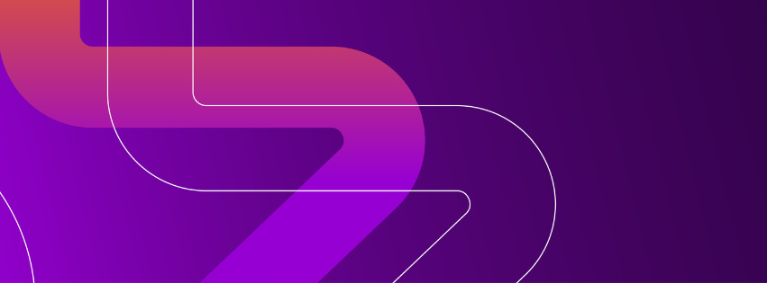 Abstract digital graphic with purple and pink gradient, featuring stylized number two with white lines.