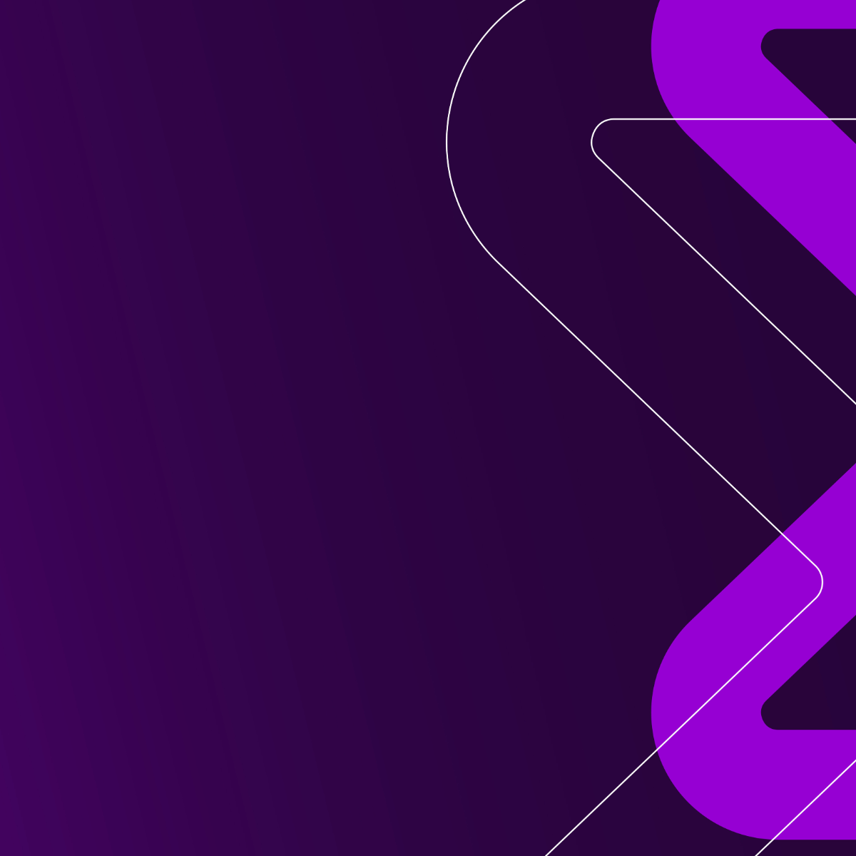 Abstract digital background with purple and black colors and white outlines.
