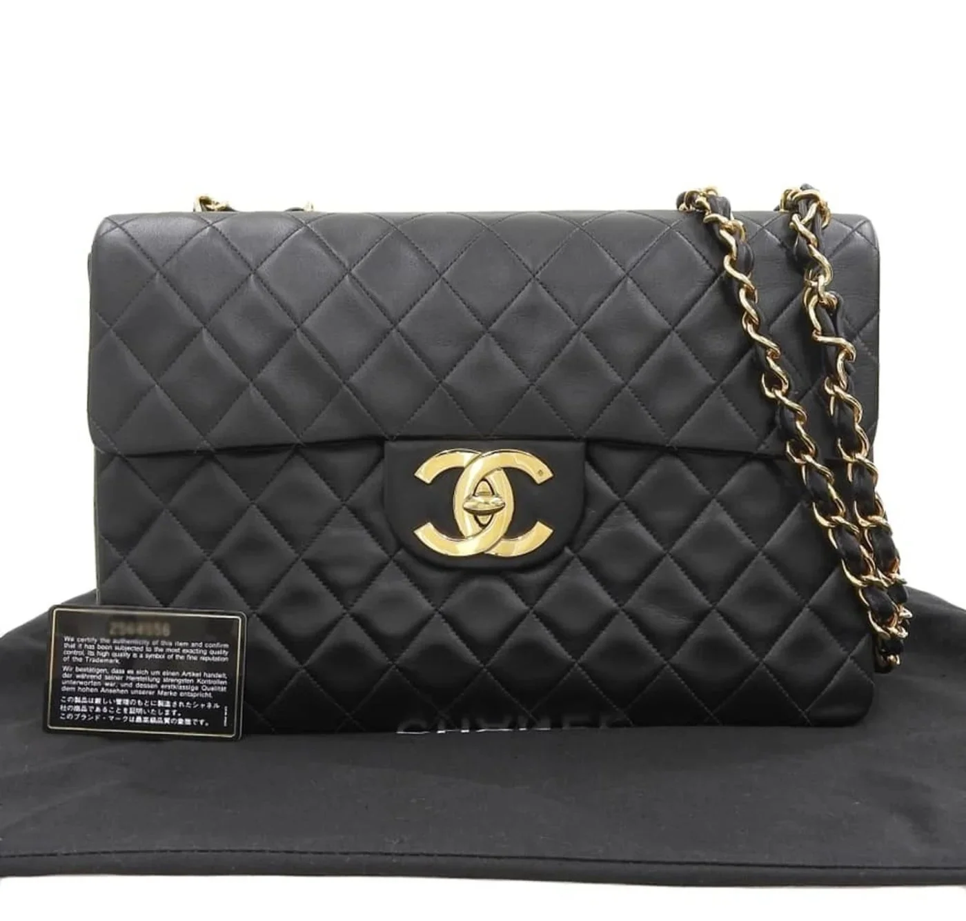 Authentic vintage Chanel Posh Bag archive piece with authenticity card and dust bag⁠