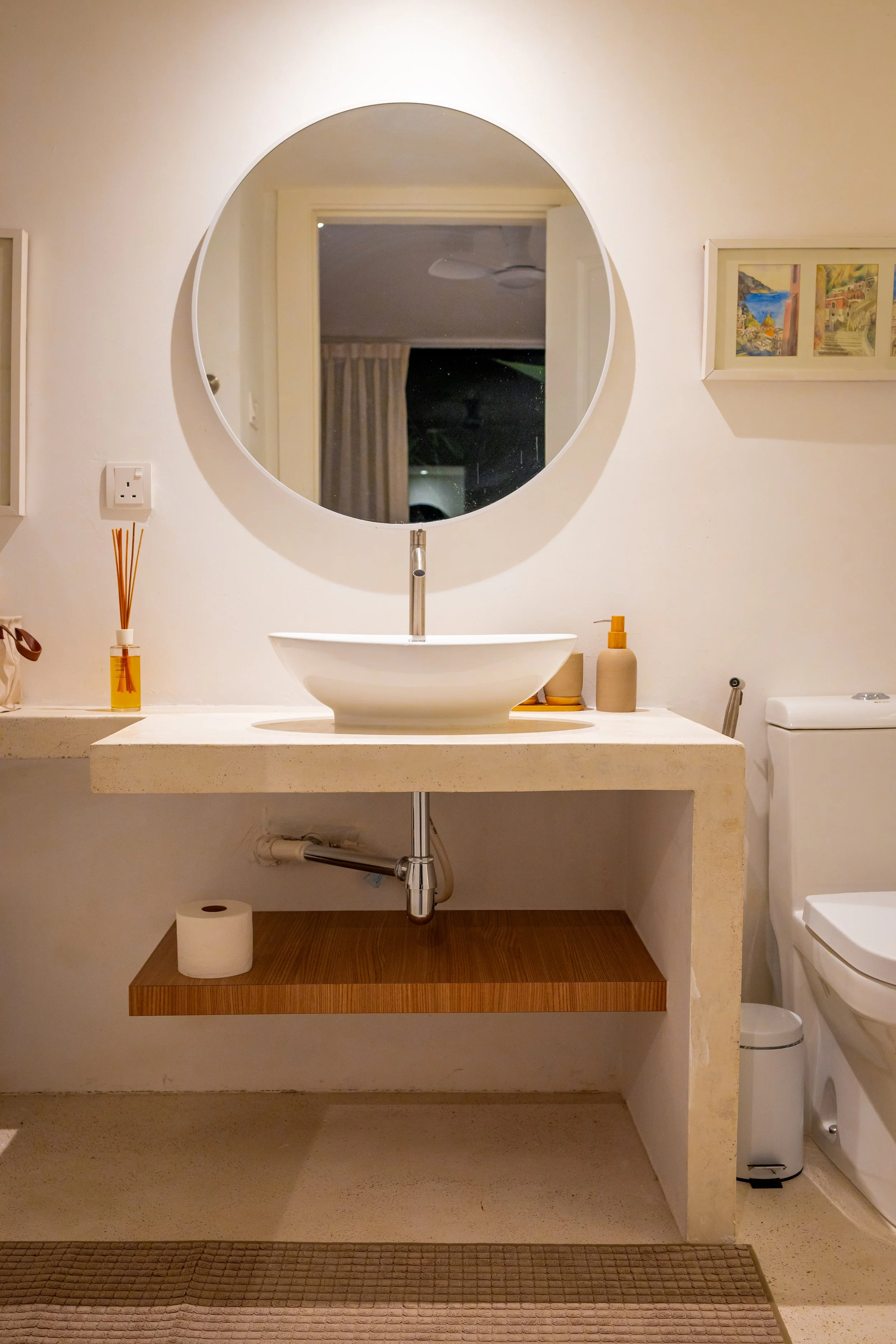Ensuite 2 — clean lines, warm tones and boutique finishes