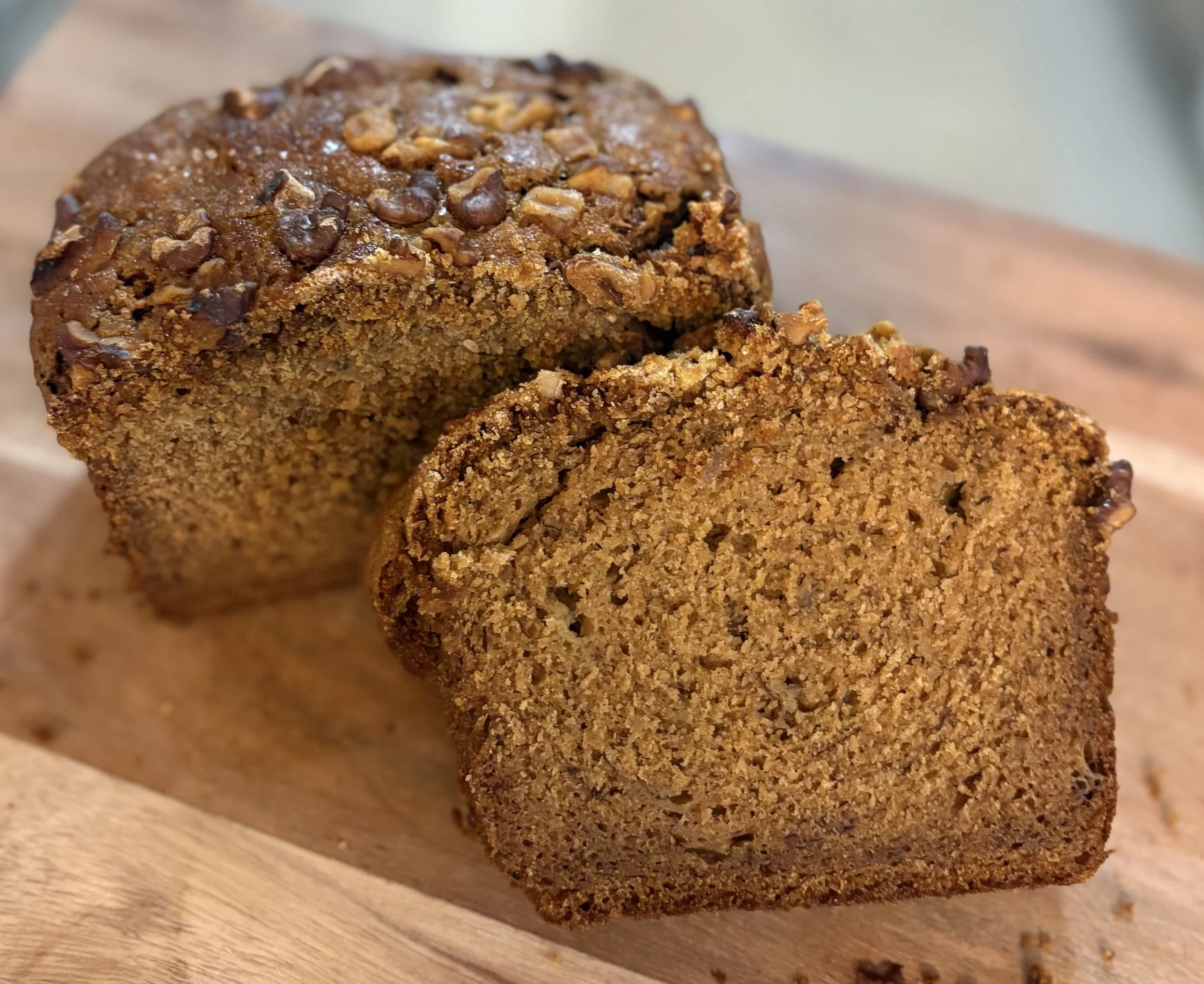 Sourdough Pumpkin Banana Bread Slice