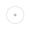 Kreisförmiges Symbol mit kleinem Stern in der Mitte