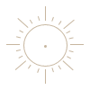 Symbol der Sonne mit Strahlen