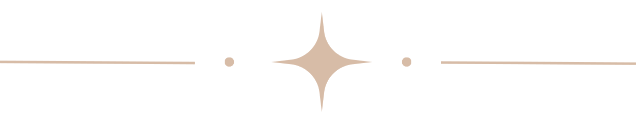 Ein gesticktes Design mit einer großen Sternform in der Mitte, flankiert von zwei kleinen Punkten und Linien auf einem schwarzen Hintergrund.
