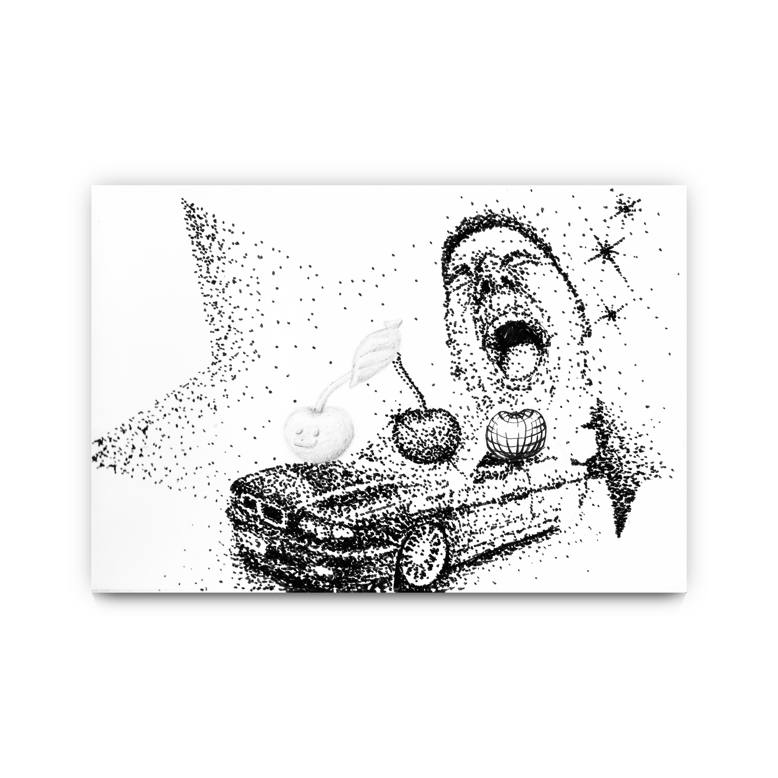 Pointillism #1, 23x 16 cm, ink on paper, 2024