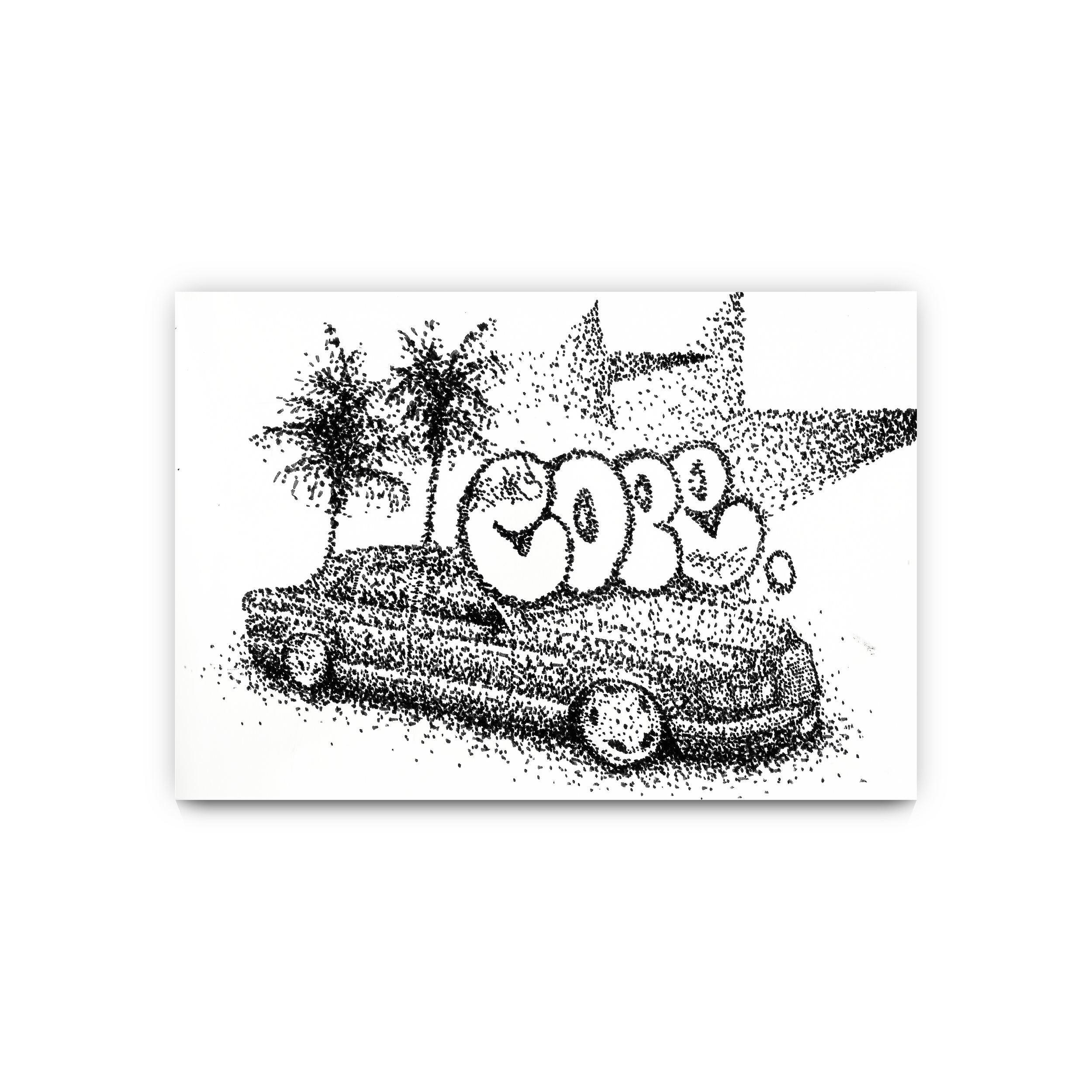 Pointillism #3, 23x 16 cm ink on paper, 2025