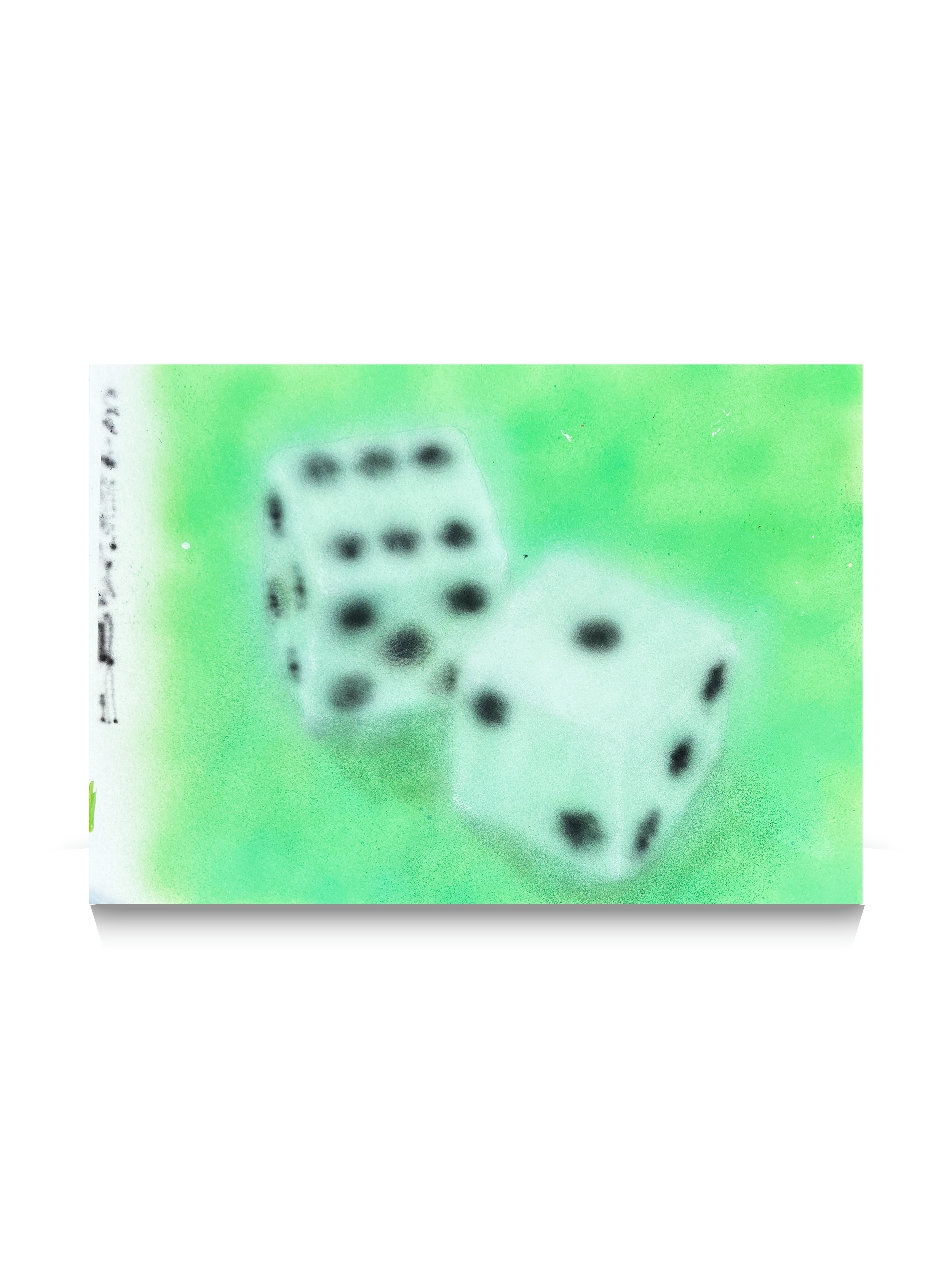 Dice, 32x28cm acrylics on paper, 2026