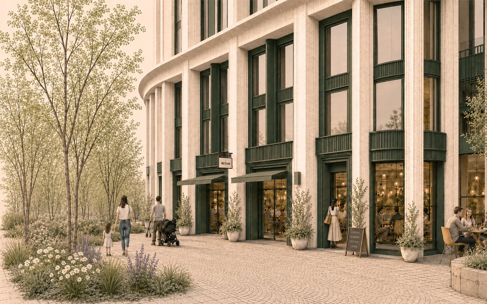 CGI of Botanical Arcade