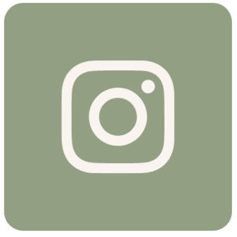 Instagram logo with a white outline on a green background.