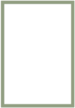 Empty black photo frame with a muted green border.