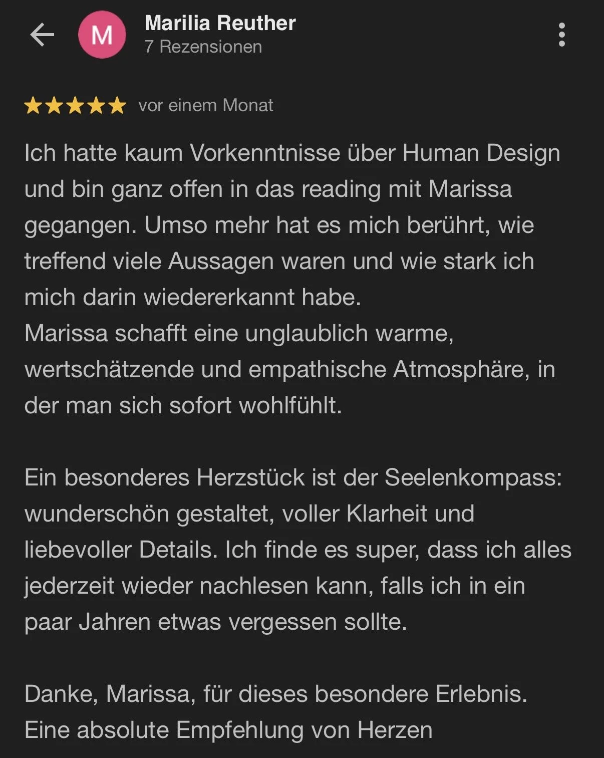 Bewertung für ein Buch über Human Design mit einer persönlichen Empfehlung.