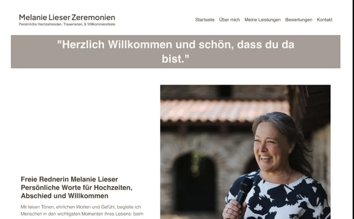 Website vor dem Redesign