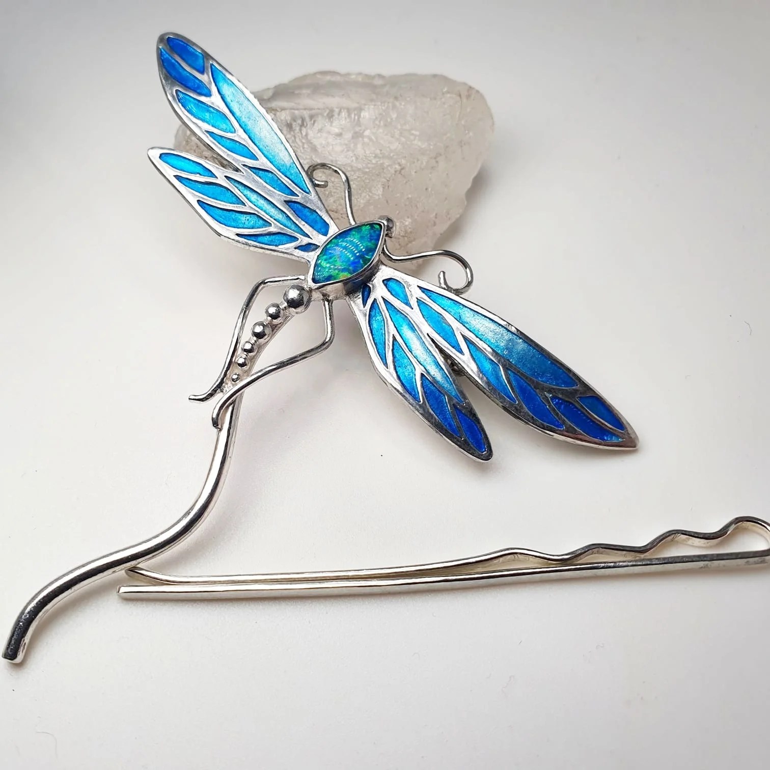 Enamel Dragonfly hair pin